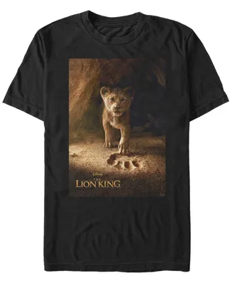 Disney Men's The Lion King Live Action Simba Paw Poster Short Sleeve T-Shirt