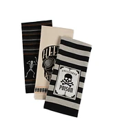 Design Imports Assorted Skeleton Embellished Dishtowel Set
