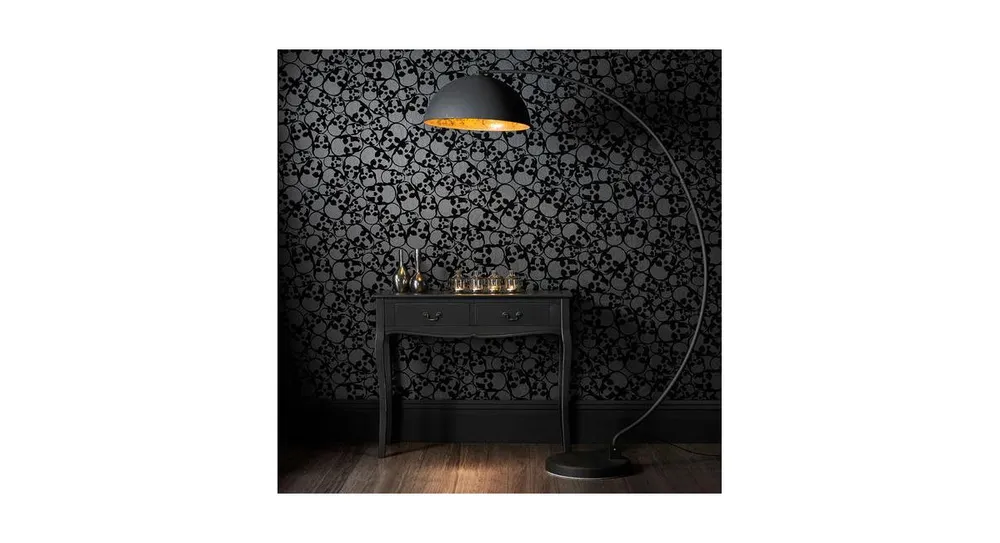 Graham Brown Skulls Black Wallpaper