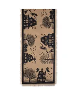 Design Imports Haunted House Burlap Table Runner