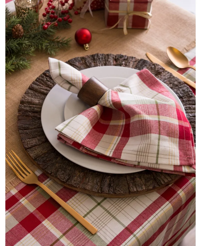 Design Imports Orchard Plaid Napkin Set