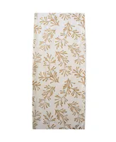 Design Imports Metallic Holly Leaves Table Runner - Off