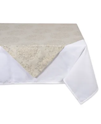 Design Imports Winter Sparkle Jacquard Square Table Topper