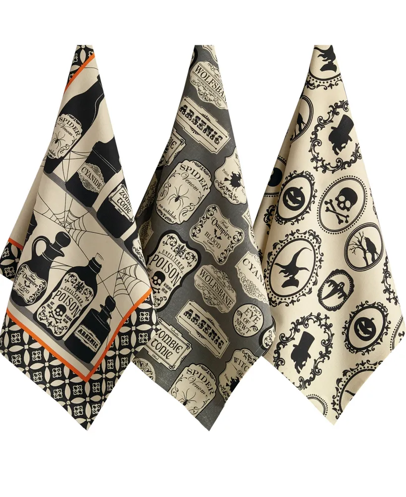 Design Imports Assorted Hocus Pocus Printed Dishtowel Set