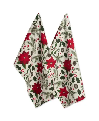 Design Imports Woodland Christmas Dishtowel Set - Off