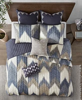 Ink+Ivy Alpine Chevron Stripe 3-Pc. Quilt Set, King/California King