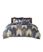 Ink+Ivy Alpine Chevron Stripe 3-Pc. Quilt Set