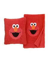 Sesame Street Elmo Sherpa Blanket with Applique