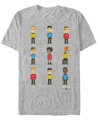 Star Trek Men's The Original Series Pixelated Starfleet Crew Short Sleeve T-Shirt