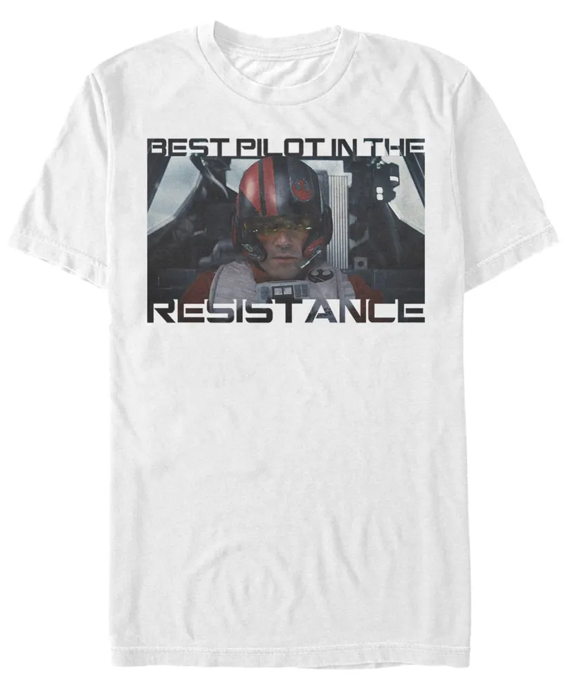 Star Wars Men's Poe Dameron Best Pilot The Resistance Short Sleeve T-Shirt