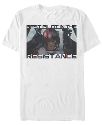 Star Wars Men's Poe Dameron Best Pilot The Resistance Short Sleeve T-Shirt