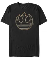 Star Wars Men's Golden Rebel Logo Short Sleeve T-Shirt