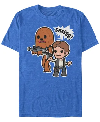 Star Wars Men's Classic Cute Han Solo And Chewbacca Short Sleeve T-Shirt
