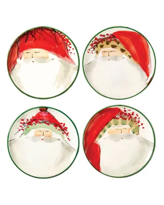 Vietri Old St. Nick Assorted Canape Plates - Set of 4