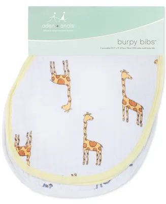 aden by aden + anais Baby Boys Jungle Printed Bibs, Pack of 2