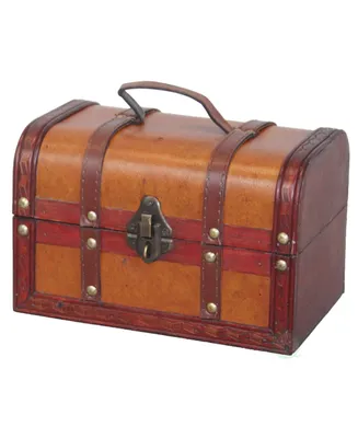 Vintiquewise Decorative Leather Small Treasure Box