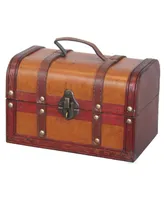 Vintiquewise Decorative Leather Small Treasure Box