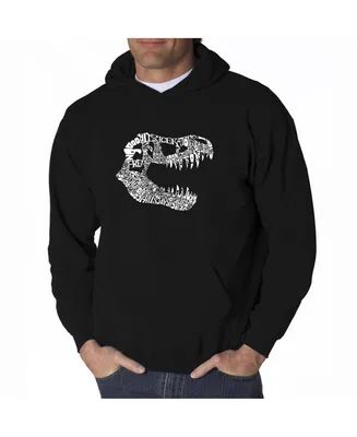 La Pop Art Men's Word Hoodie - T-Rex Skull