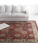 Lauren Ralph Lauren Ariel LRL1255C Red and Beige 5'1" X 7'6" Area Rug
