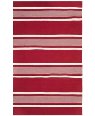 Lauren Ralph Lauren Hanover Stripe LRL2461D Red 9' X 12' Outdoor Area Rug