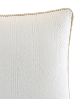 Nautica Saybrook Cotton Chevron Decorative Pillow, 14" X 20"