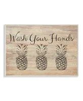 Stupell Industries Wash Your Hands Pineapple Wall Plaque Art, 10" x 15"