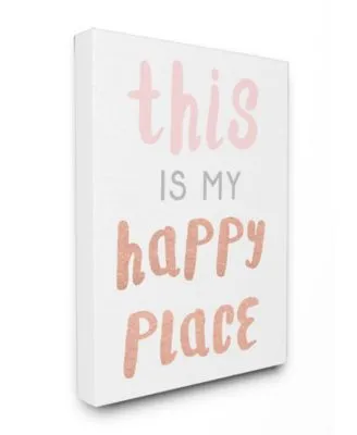 Stupell Industries This Is My Happy Place Copper Typography Art Collection