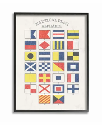 Stupell Industries Nautical Flag Alphabet Framed Giclee Art, 11" x 14"