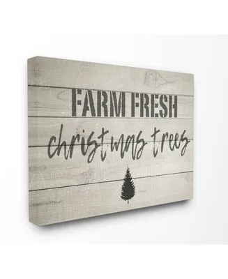 Stupell Industries Farm Fresh Christmas Trees Vintage-Inspired Sign Canvas Wall Art