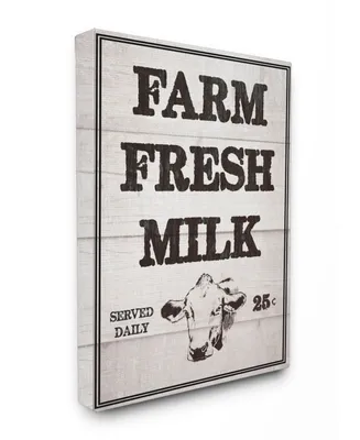 Stupell Industries Farm Fresh Milk Vintage-Inspired Sign Canvas Wall Art, 24" x 30"