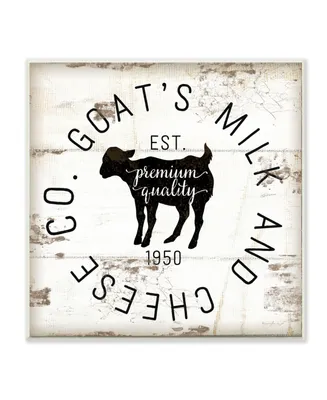 Stupell Industries Goat Milk and Cheese Co Vintage-Inspired Sign Wall Plaque Art, 12" x 12"