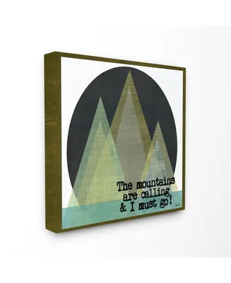 Stupell Industries The Mountains Are Calling Canvas Wall Art, 17" x 17"