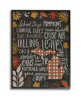 Stupell Industries Michigan Fall Typography Framed Giclee Art, 11" x 14"