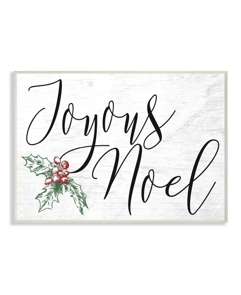 Stupell Industries Joyous Noel Christmas Wall Plaque Art, 10" x 15"