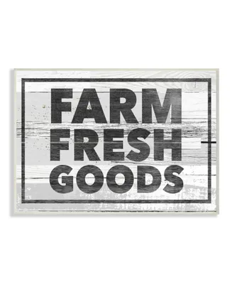 Stupell Industries Farm Fresh Goods Distressed Wood Wall Plaque Art, 10" x 15"