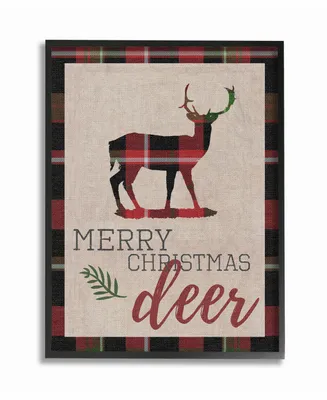 Stupell Industries Merry Christmas Deer Framed Giclee Art, 11" x 14"