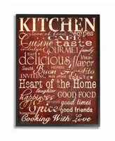 Stupell Industries Home Decor Collection Words in the Kitchen, Off Red Framed Giclee Art