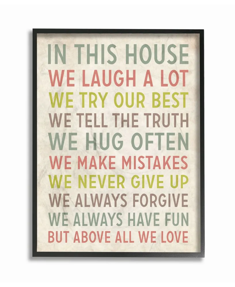 Stupell Industries Home Decor in This House We Inspirational Art Framed Giclee Art