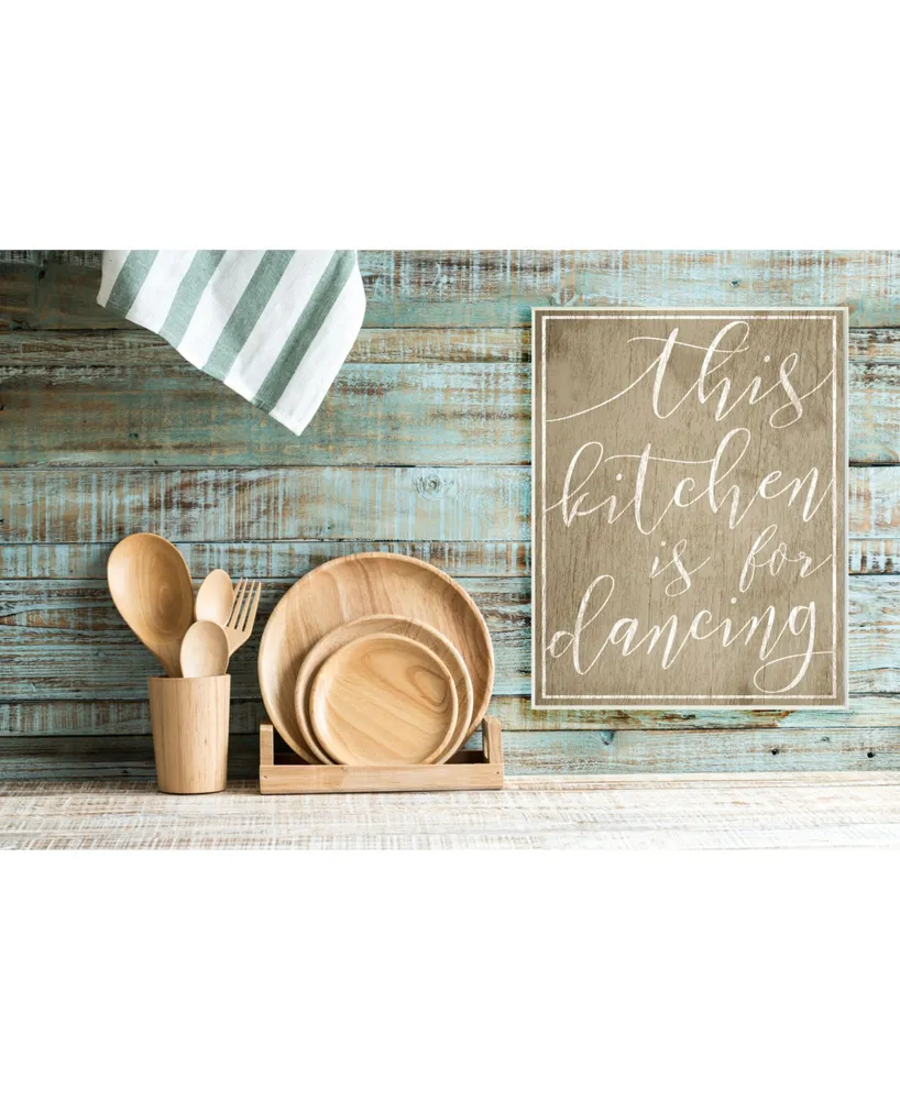 Stupell Industries This Kitchen is For Dancing Wall Plaque Art, 10" x 15"