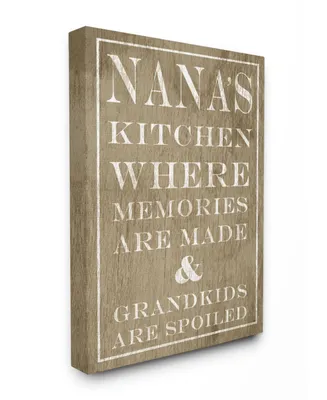 Stupell Industries Nanas Kitchen and Spoiled Grandkids Light Cavnas Wall Art, 16" x 20"