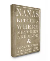 Stupell Industries Nanas Kitchen and Spoiled Grandkids Light Cavnas Wall Art, 16" x 20"