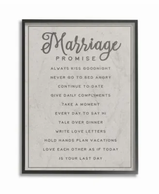 Stupell Industries Marriage Promise Wall Art Collection