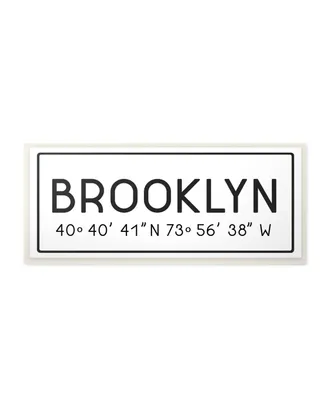Stupell Industries Plate City Coordinates Brooklyn Wall Plaque Art, 7" x 17"