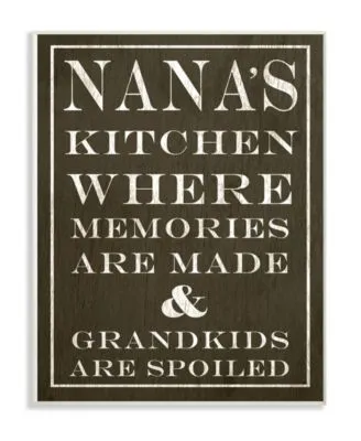 Stupell Industries Nanas Kitchen Spoiled Grandkids Dark Wall Art Collection