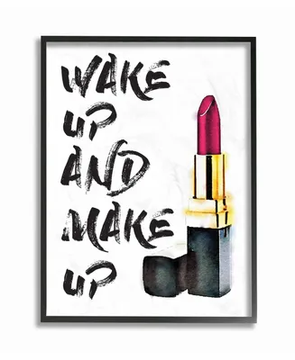 Stupell Industries Wake Up And Make Up Framed Giclee Art, 16" x 20"