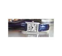 Frederique Constant Women's Swiss Classics Carree Blue Leather Strap Watch 23x21mm