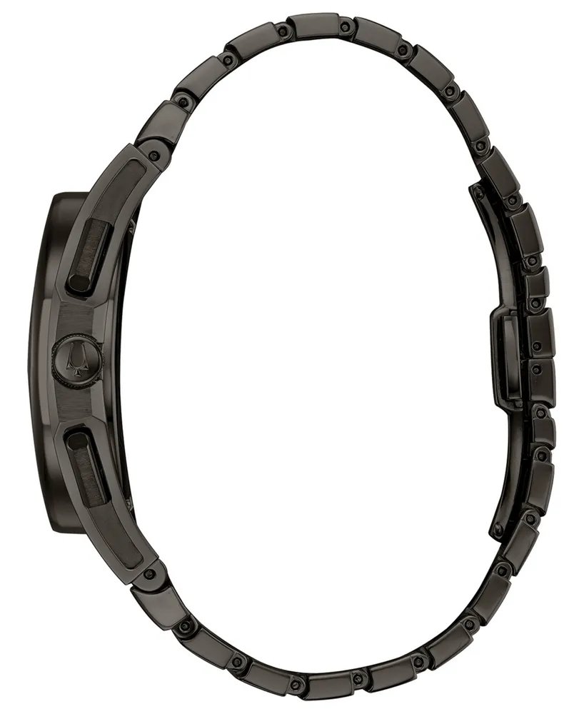 Bulova Men's Chronograph Curv Gray Stainless Steel Bracelet Watch 44mm