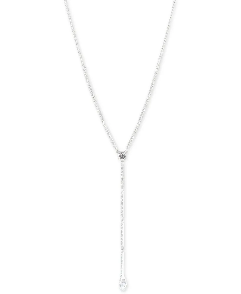 Givenchy Crystal Lariat Necklace, 16"' + 3" extender