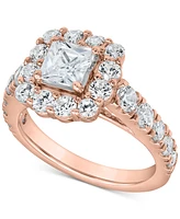 Marchesa Certified Diamond Princess Bridal Set (4 ct. t.w.) 18k White, Yellow or Rose Gold