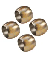 Saro Lifestyle Texture Design Napkin Ring, Set of 4